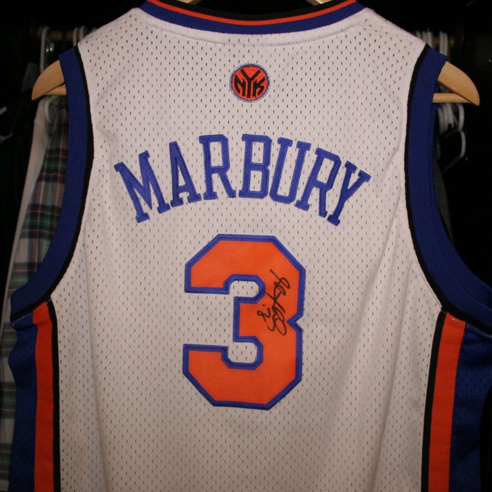 SIGNED STEPHON MARBURY NEW YORK KNICKS JERSEY
